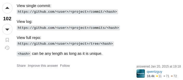 View A Commit in GitHub