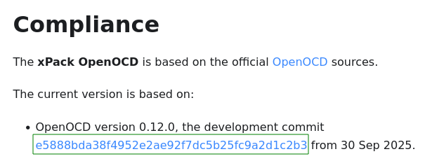 xPack Commit Hash